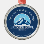 Bridger Bowl Montana médaille de ski ornement méta (Devant)