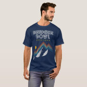Bridger Bowl Montana Ski Resort 1980s Retro T-shirt (Voorkant volledig)
