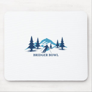 Bridger Bowl Montana Ski Resort Skiën Skier _1 Muismat