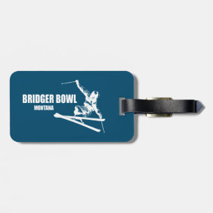 Bridger Bowl Montana Skier Bagagelabel