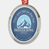 Bridger Bowl Montana skimedaille Metaal Ornament (Links)