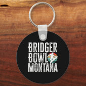 Bridger Bowl Montana Snowboarden Snowboard Snowbo Sleutelhanger (Voorkant)