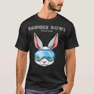 Bridger Bowl Montana USA Ski- en snowboardkonijn T-shirt