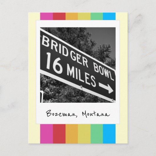 Bridger Bowl Retro Instant Camera Briefkaart (Voorkant)