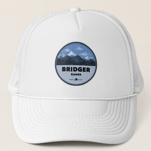 Bridger Range Montana Camping Trucker Pet (Voorkant)