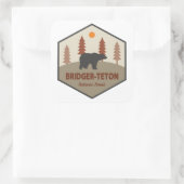 Bridger-Teton National Forest Beer Vierkante Sticker (Tas)