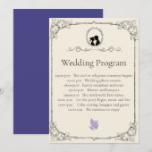 Bridgerton Inspired Regency Society Wedding Programma (Voorkant / Achterkant)