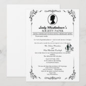 Bridgerton Wedding Invitation – Regency Style   (Devant / Derrière)
