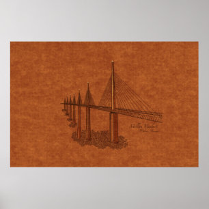 Bridges: Millau Viaduct, Frankrijk Poster