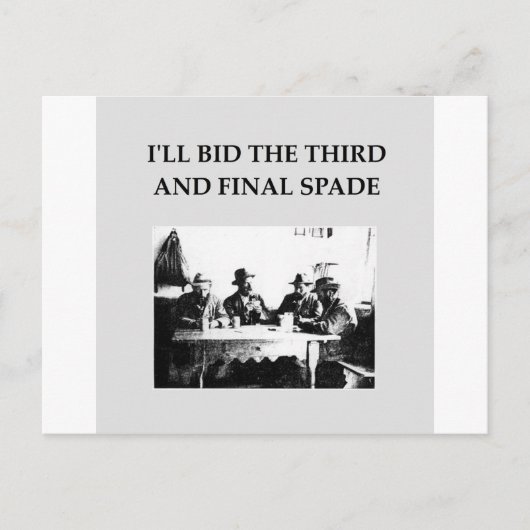 bridgespeler briefkaart (Voorkant)