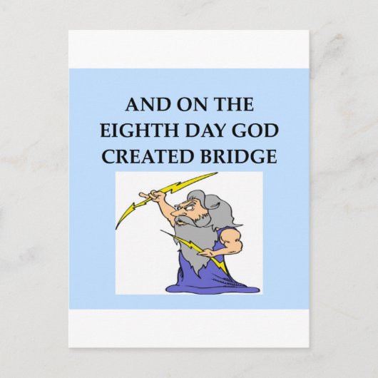 bridgespeler briefkaart (Voorkant)