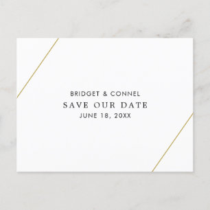 Bridget Geometric Modern Wedding Save the Date Aankondigingskaart