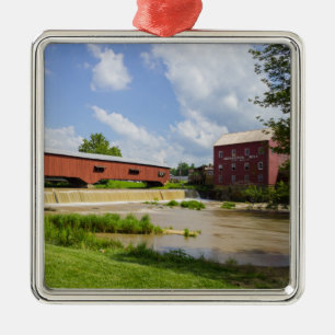 Bridgeton Bridge en Mill Metalen Ornament