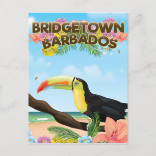 Bridgetown Barbados Toekan reisposter Briefkaart
