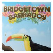 Bridgetown Barbados Toucan-reisposter Tegeltje (Voorkant)