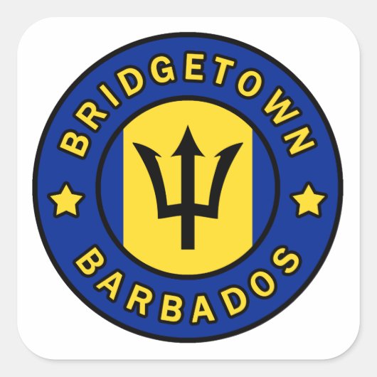 Bridgetown Barbados Vierkante Sticker (Voorkant)