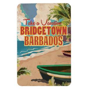 Bridgetown, Barbados Vintage Travel Poster Magneet