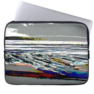 Bridgewater N.S. Riser's Beach Abstracte print kun Laptop Sleeve