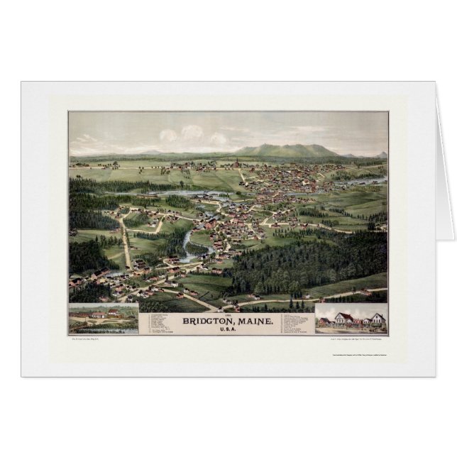 Bridgton, JE carte panoramique - 1888 (Devant horizontal)