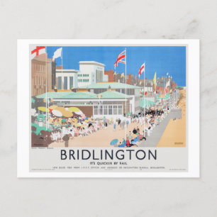Bridlington UK Vintage Poster 1939 Briefkaart