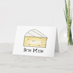 Brie (Be) Mine Cheese Wedge Valentijnsdag Love Feestdagen Kaart
