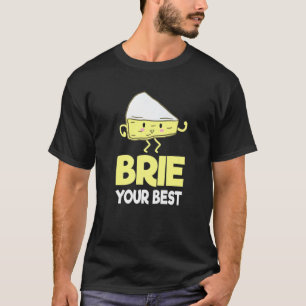 Brie Cheese Person Cheese Farmer Food Pun T-shirt
