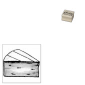 Brie Cheese Wedge Cheeses Food Cooking Stamp Rubberstempel (Gestempeld)
