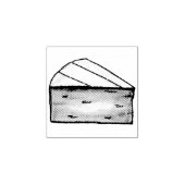 Brie Cheese Wedge Cheeses Food Cooking Stamp Rubberstempel (Afrduk)