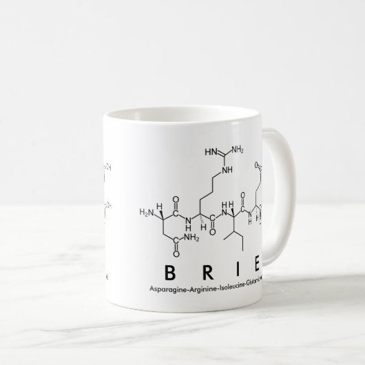BRIE peptide nom mug (Devant droit)