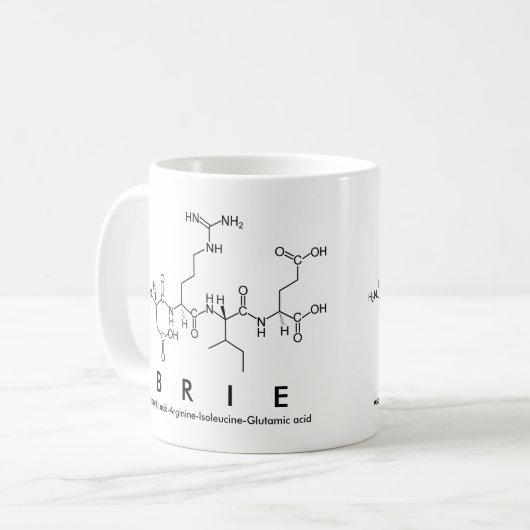 BRIE peptide nom mug (Devant gauche)