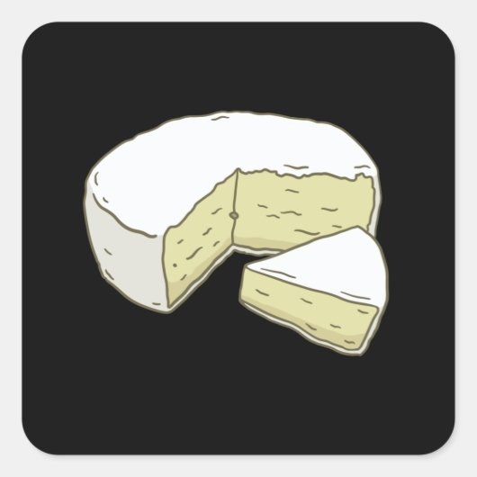Brie Vierkante Sticker (Voorkant)