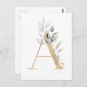 Brief A Monogram Briefkaart (Voorkant / Achterkant)