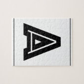 Brief A Monogram | Eenvoudig, modern, minimaal Legpuzzel (Horizontaal)