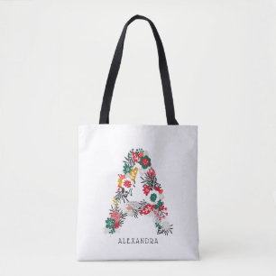 Brief A   Monogram I voor flessenbriefjes Draagtas