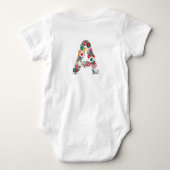 Brief A | Monogram I voor flessenbriefjes Romper (Achterkant)