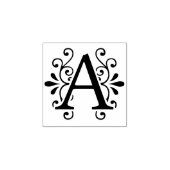 Brief A Monogram Rubberstempel (Afrduk)