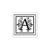 Brief A Monogram Rubberstempel (Afrduk)