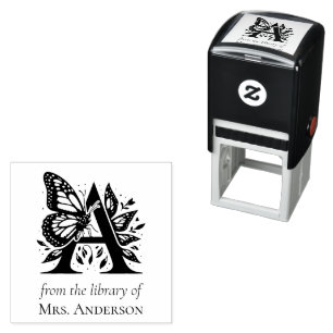 Brief A Vlinder Monogram Uit de Bibliotheek Van Zelfinktende Stempel
