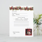 Brief aan de Kerstman, met foto van kind (Staand voorkant)