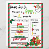 Brief aan de Santa (Voorkant / Achterkant)