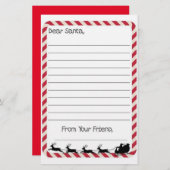 Brief aan de Santa Briefpapier (Voorkant / Achterkant)