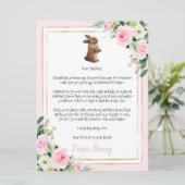 Brief aan het kind van de paasbunny kaart (Staand voorkant)