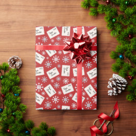 Brief Aan Kerstman Vakantie Cadeaupapier