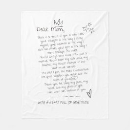 Brief aan mama fleece deken