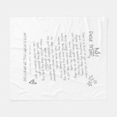 Brief aan mama fleece deken (Voorkant (Horizontaal))