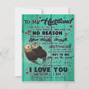 Brief aan mijn echtgenoot, Cute Family Decor Kaart