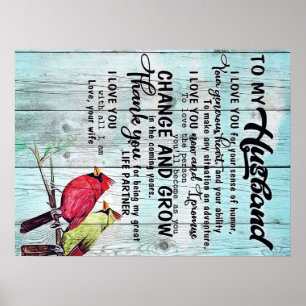 Brief aan mijn man: Cute Family Gift Poster