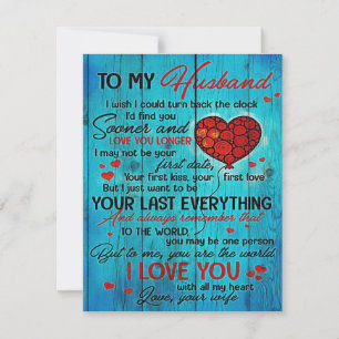 Brief aan mijn man   Geniet van mijn kastje Kaart