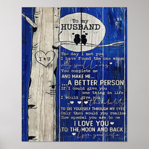 Brief aan mijn man Husband Gift Poster