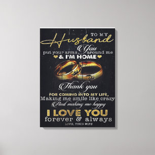Brief aan mijn man: Love citeert Letter Canvas Afdruk